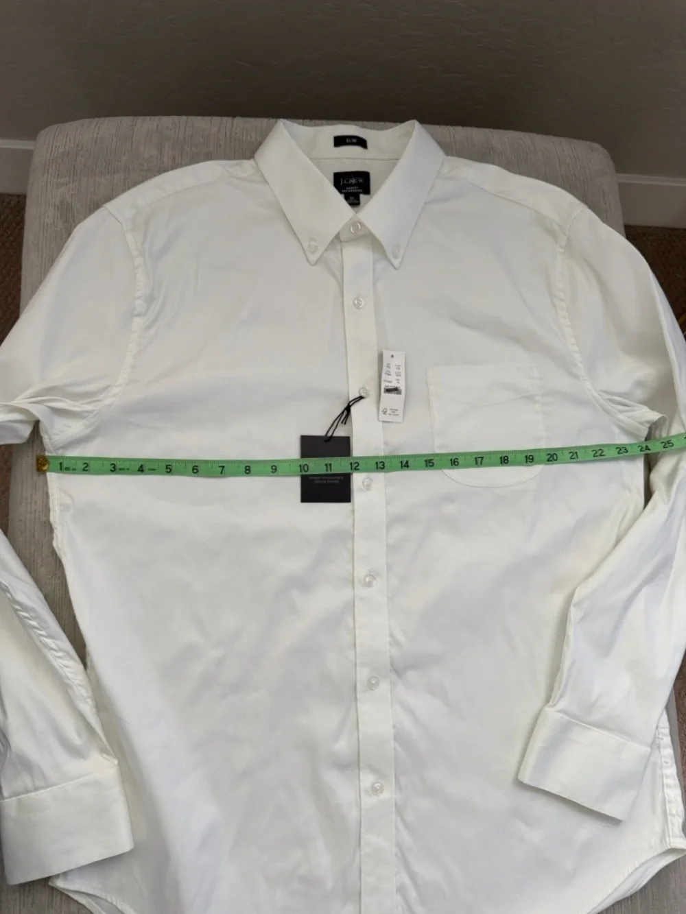 J.Crew Bowery Tech Stretch Oxford Shirt White Button Down NWT XL CP684